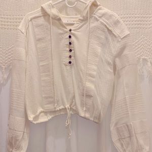 Free People embroidered hoodie